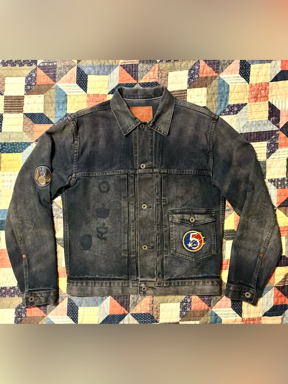 💥RARE💥DOUBLE RL RALPH LAUREN RRL INDIGO TYPE I MILITARY JACKET- SIZE MEDIUM - Picture 3 of 15